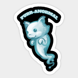 Purr-anormal Paranormal Cat Ghost Spirit Halloween Sticker